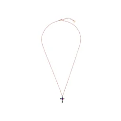 Collar de Plata de Ley 925 con Circonita Multicolor acabado en oro rosa 18K - Kon