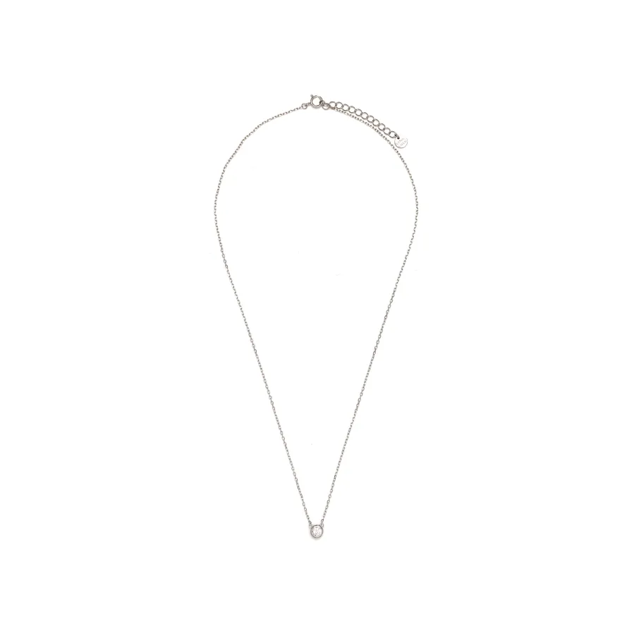 Collar de Plata de Ley 925 con Circonita Brillante acabado en rodio - Imrak
