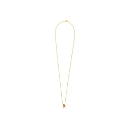 Collar de Plata de Ley 925 con Circonita Multicolor acabado en oro amarillo 18K - Alphabet
