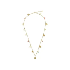 Collar de Plata de Ley 925 y Circonita Multicolor acabado oro amarillo de 18k - Shapio