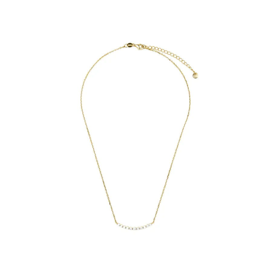 Collar de Plata de Ley 925 y Circonita Brillante acabado oro amarillo de 18k - Copim