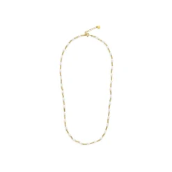 Collar de Plata de Ley 925 y Perla Blanca acabado en oro amarillo 18k - Laurid