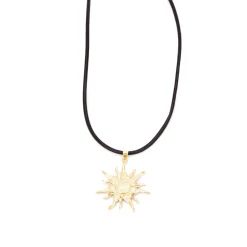 Collar de Plata de Ley 925 y Circonita Brillante acabado oro amarillo de 18k - Erover