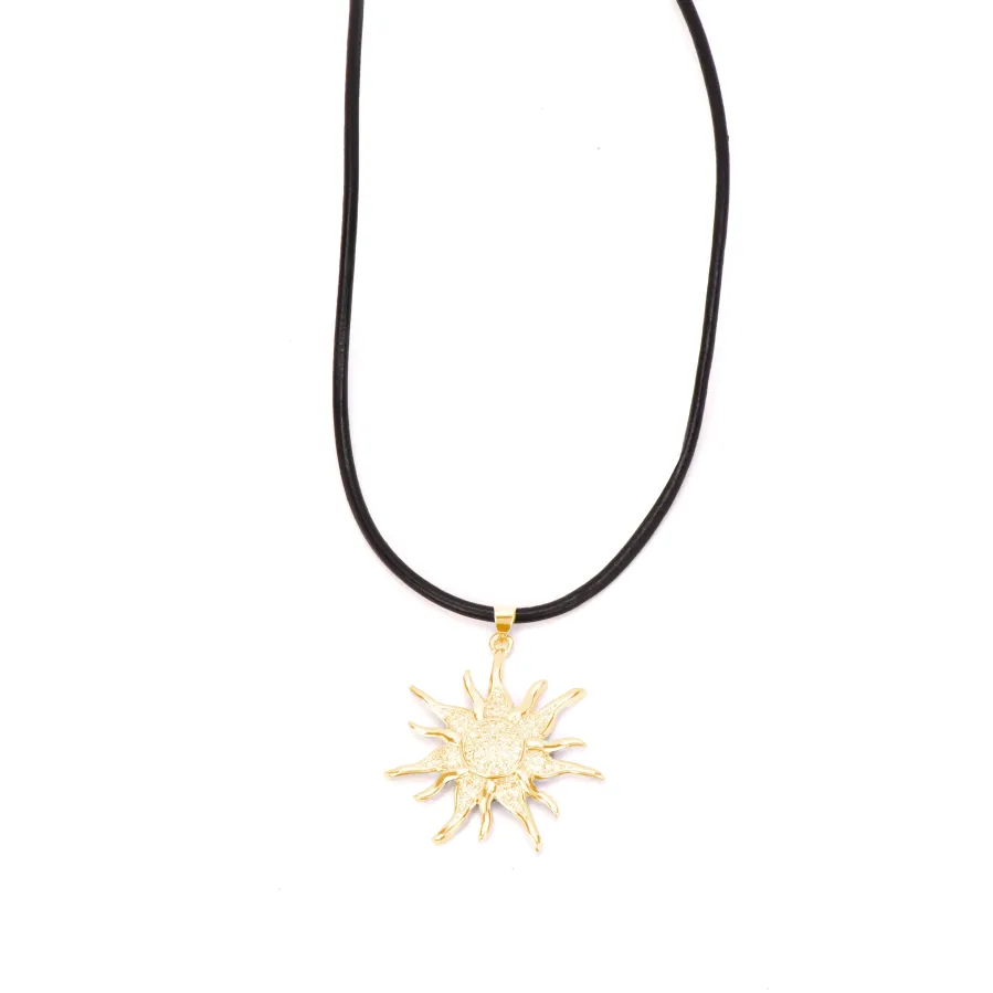 Collar de Plata de Ley 925 y Circonita Brillante acabado oro amarillo de 18k - Erover