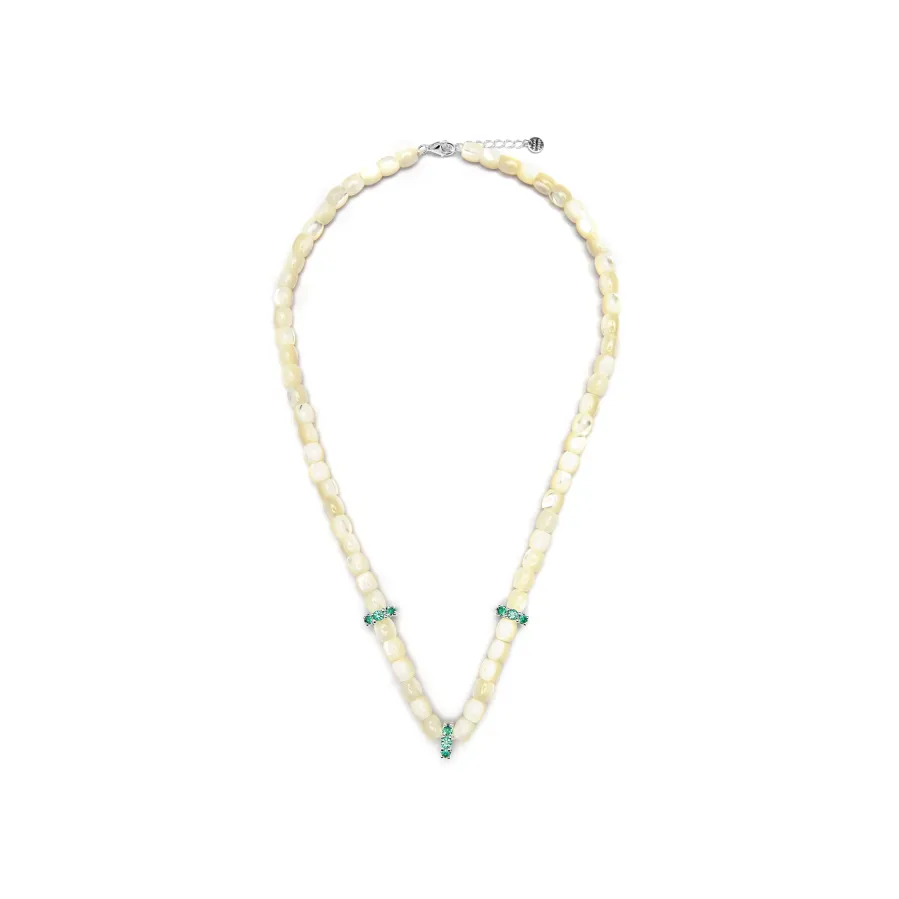 Collar de Plata de Ley 925 y Madreperla Blanca acabado rodio - Fyro