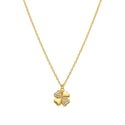 Collar de Plata de Ley 925 y Circonita Brillante acabado en oro amarillo 18K - Lumah