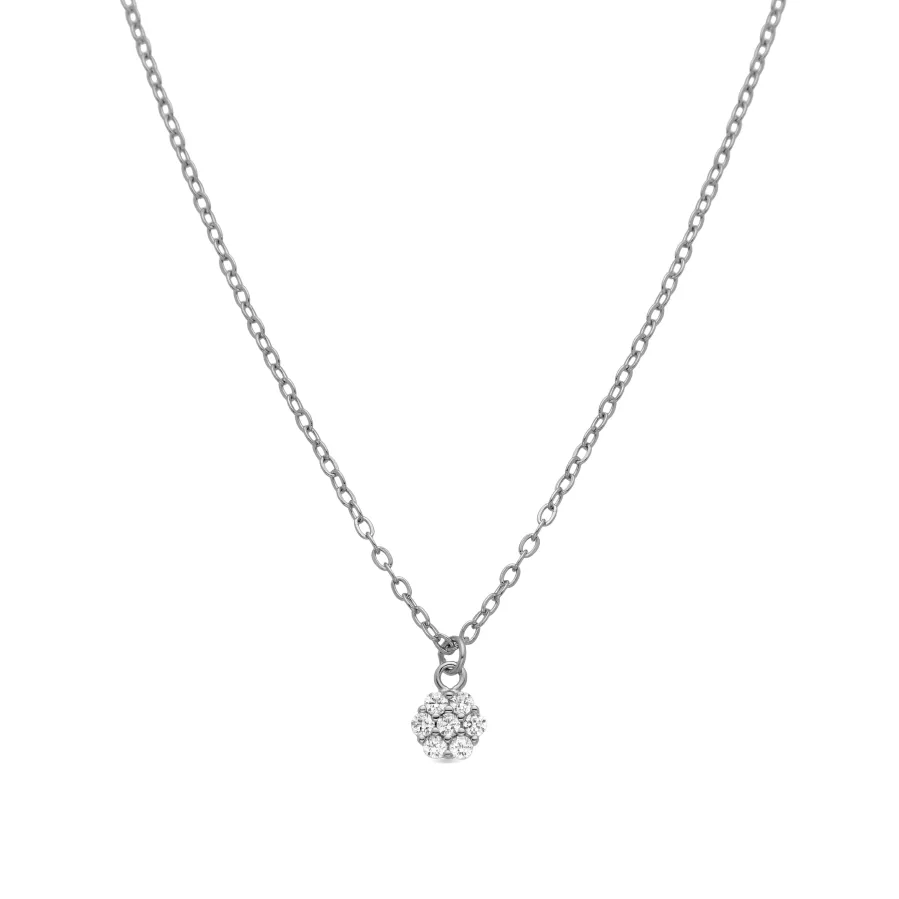 Collar de Plata de Ley 925 y Circonita Brillante acabado en rodio - Oris