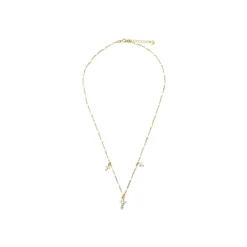 Collar de Plata de Ley 925 y Lacado Blanco acabado oro amarillo de 18k - Haja