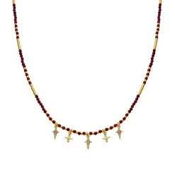 Collar de Plata de Ley 925 y Circonita Brillante acabado oro 18k - Paila