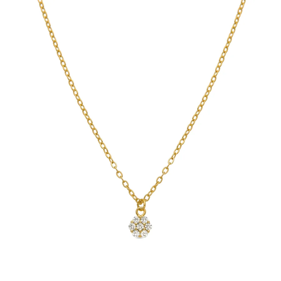 Collar de Plata de Ley 925 y Circonita Brillante acabado en oro amarillo 18K - Oris