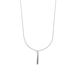 Collar de Plata de Ley 925 y Circonita Zafiro acabado en rodio - Finsha