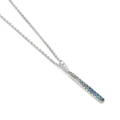 Collar de Plata de Ley 925 y Circonita Zafiro acabado en rodio - Finsha