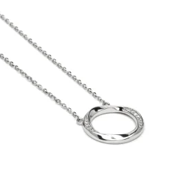 Collar de Plata de Ley 925 y Circonita Brillante acabado en rodio - Ilwe
