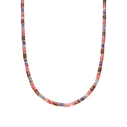 Collar de Plata de Ley 925 y Amatista Natural acabado oro amarillo de 18k - Abolg