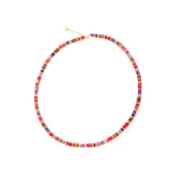 Collar de Plata de Ley 925 y Amatista Natural acabado oro amarillo de 18k - Abolg