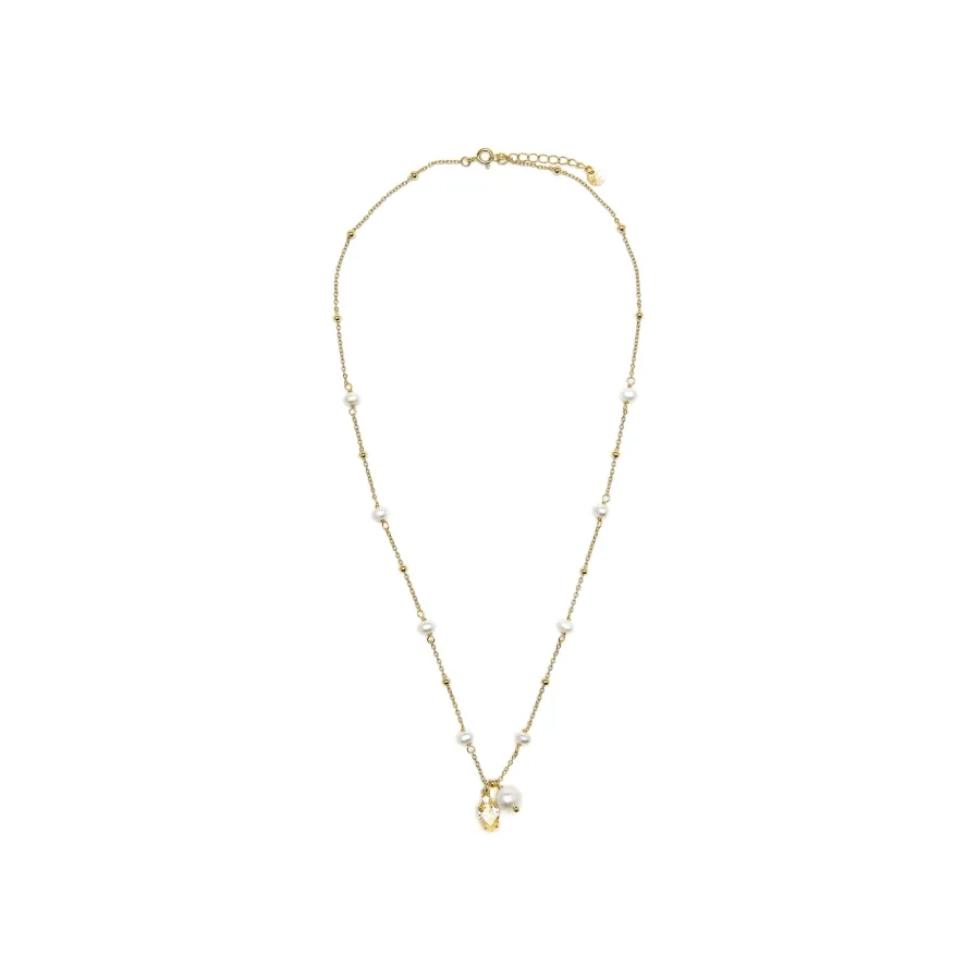 Collar de Plata de Ley 925 y Circonita Brillante acabado rodio - Lebao