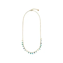Collar de Plata de Ley 925 y Circonita Multicolor acabado en oro amarillo de 18k - Dorala