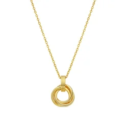 Collar de Plata de Ley 925 y acabado oro amarillo de 18k - Uless