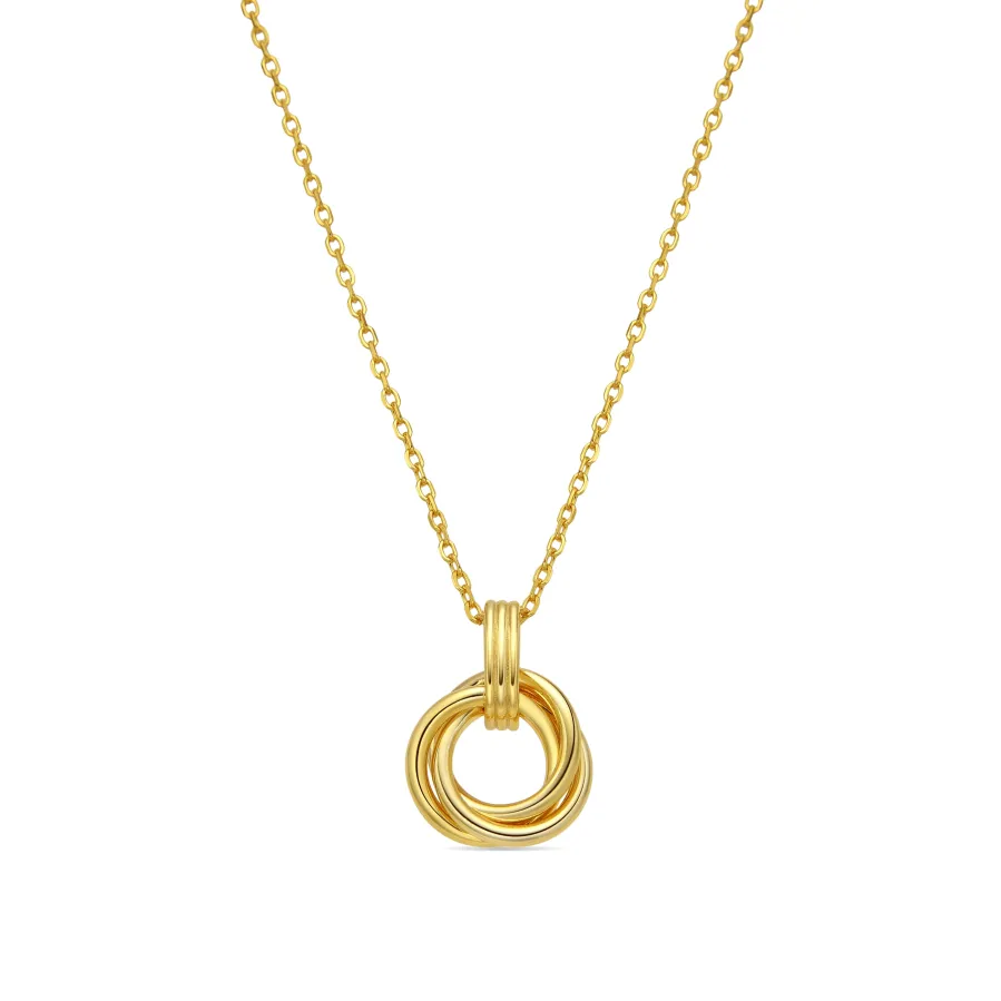 Collar de Plata de Ley 925 y acabado oro amarillo de 18k - Uless