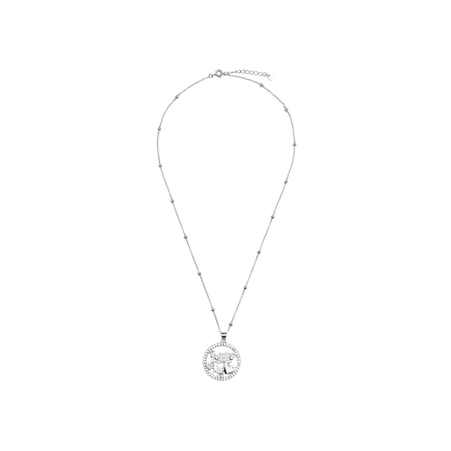 Collar de Plata de Ley 925 y Circonita Brillante acabado rodio - Mama