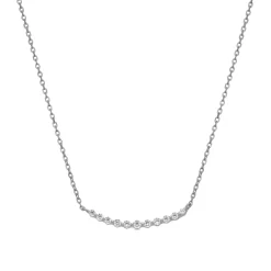 Collar de Plata de Ley 925 y Circonita Brillante acabado rodio - Copim