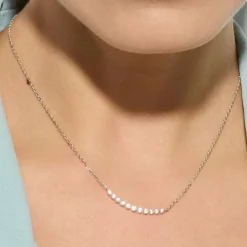 Collar de Plata de Ley 925 y Circonita Brillante acabado rodio - Copim