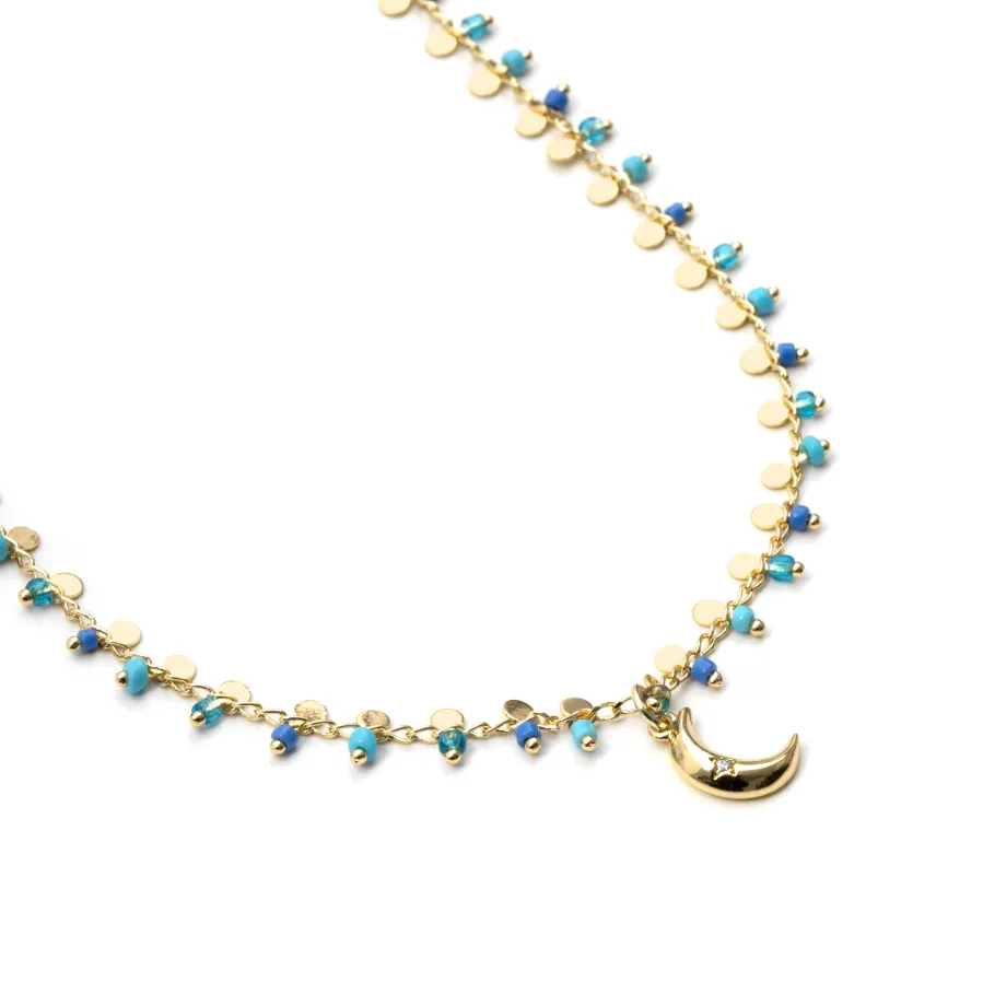 Collar de Plata de Ley 925 y Circonita Brillante acabado en oro amarillo de 18k - Limaso