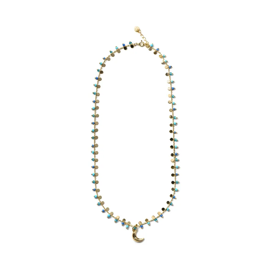 Collar de Plata de Ley 925 y Circonita Brillante acabado en oro amarillo de 18k - Limaso