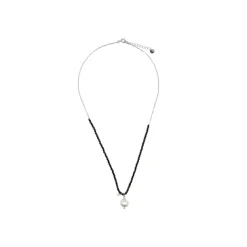 Collar de Plata de Ley 925 y Cristal Blanco acabado oro amarillo de 18k - Husu