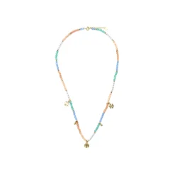 Collar de Plata de Ley 925 y Cristal Multicolor acabado oro amarillo de 18k - Kedril