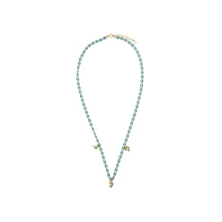 Collar de Plata de Ley 925 y Lacado Azul acabado oro amarillo de 18k - Drukya