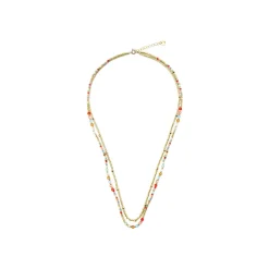 Collar de Plata de Ley 925 y Cristal Multicolor acabado oro amarillo de 18k - Guth