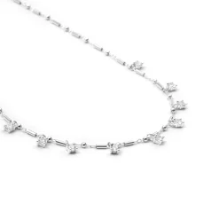 Collar de Plata de Ley 925 y Circonita Brillante acabado en rodio - Parkli