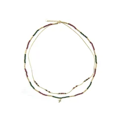 Collar de Plata de Ley 925 y Circonita Brillante acabado oro 18k - Holis