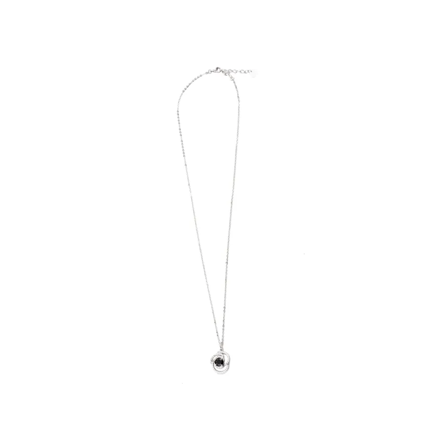 Collar de Plata de Ley 925 y Circonita Onix acabado rodio - Tyve