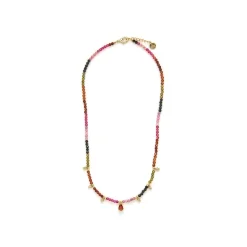 Collar de Turmalina Multicolor acabado en oro amarillo 18K - Baim