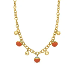 Collar Derko de Resina Multicolor acabado oro amarillo de 18k