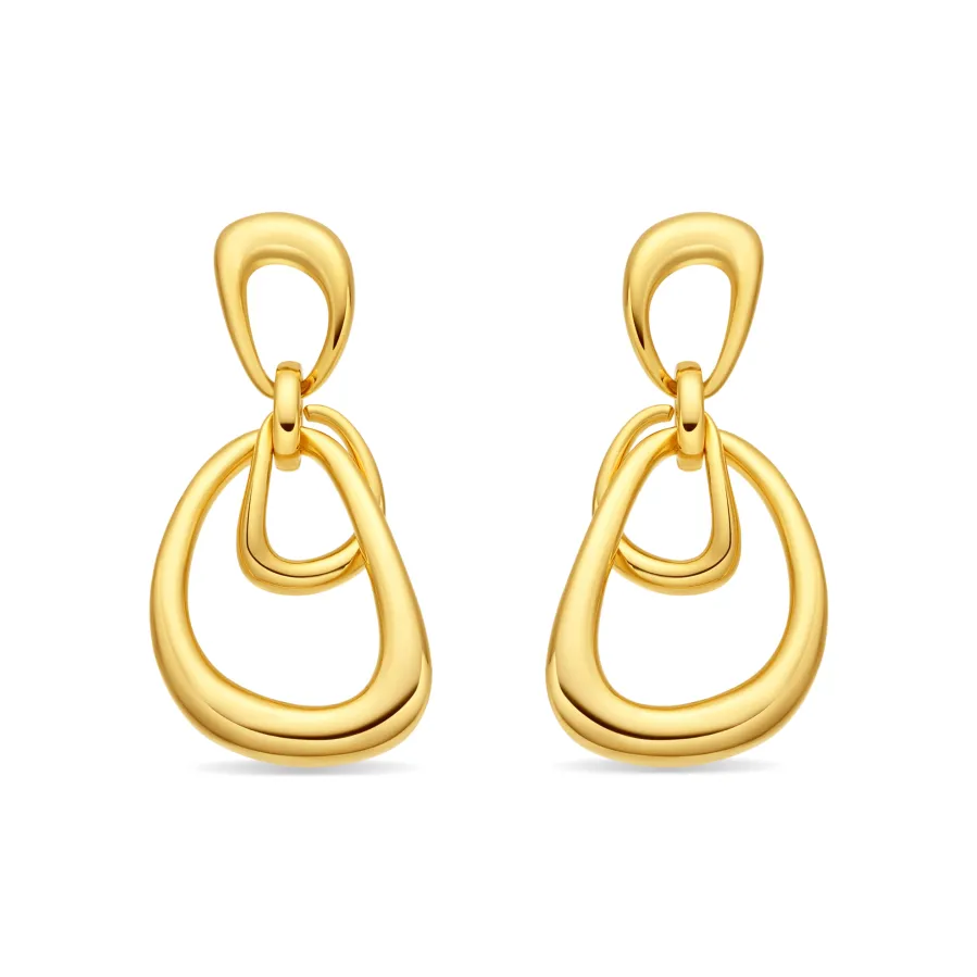 Pendientes acabado en oro amarillo de 18k - Sapro