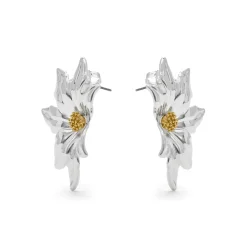 Pendientes acabado en oro amarillo 18k - Nescha