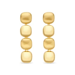 Pendientes acabado en oro amarillo de 18k - Edma