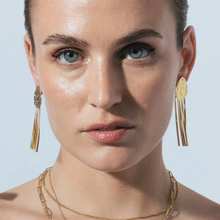 Pendientes acabado en oro amarillo 18k - Belol