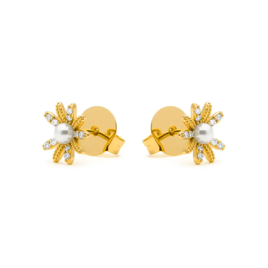 Pendientes acabado en oro amarillo 18k - Tynta