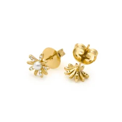 Pendientes acabado en oro amarillo 18k - Tynta