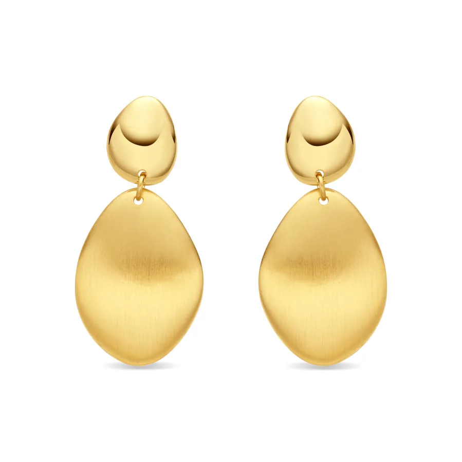 Pendientes acabado en oro amarillo de 18k - Biona