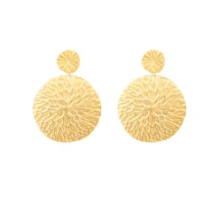 Pendientes acabado oro amarillo de 18k - Wiseya