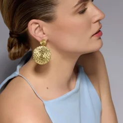 Pendientes acabado oro amarillo de 18k - Wiseya