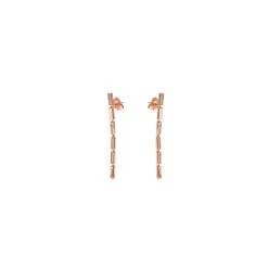 Pendientes acabado oro amarillo de 18k y Circonita Brillante - Viata