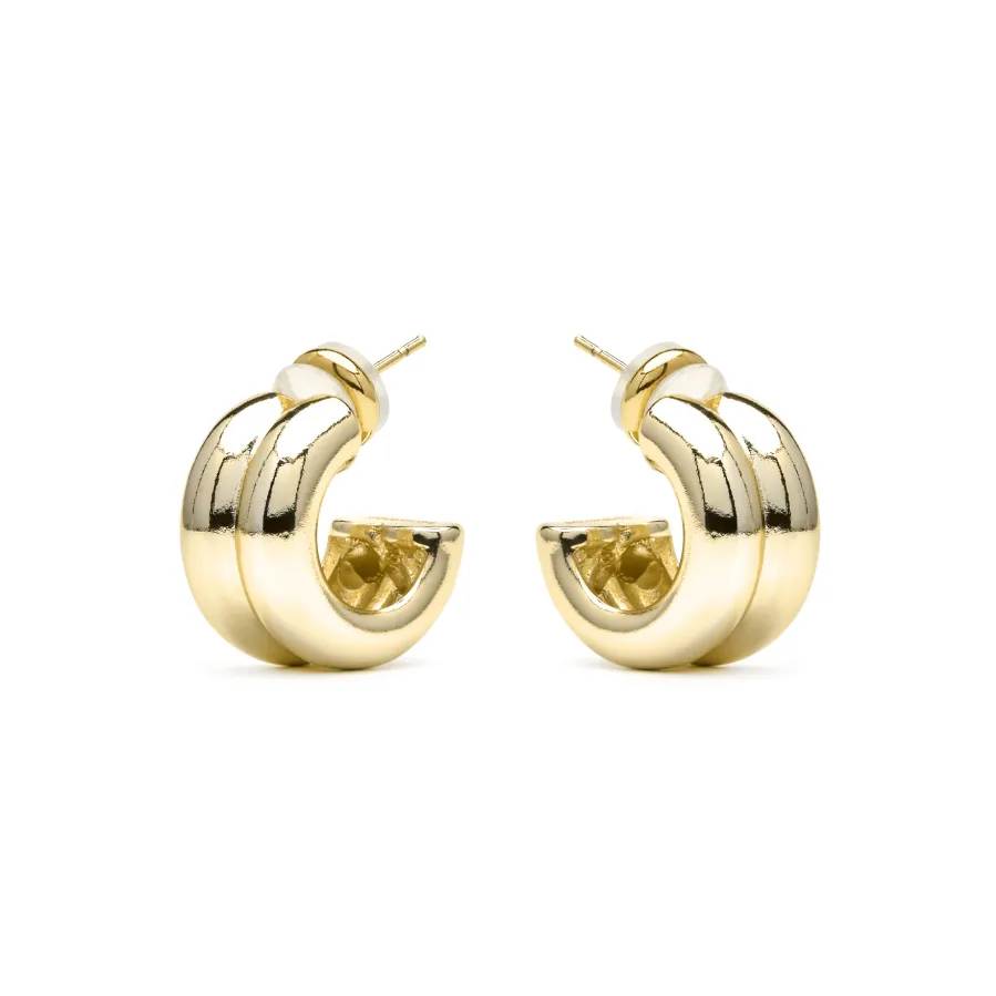 Pendientes acabado oro amarillo de 18k - Tudfu