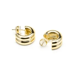 Pendientes acabado oro amarillo de 18k - Tudfu