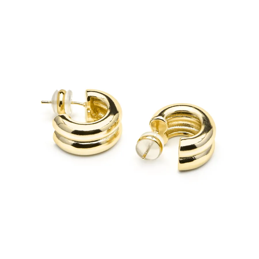 Pendientes acabado oro amarillo de 18k - Tudfu